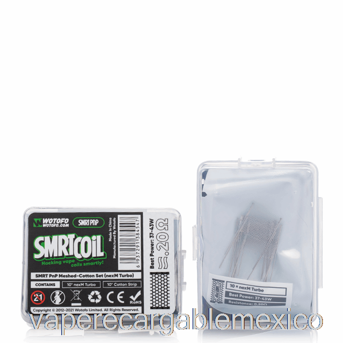 Vape Recargable Wotofo Smrt Conjunto De Algodón [juego De Algodón] Nexmesh Turbo